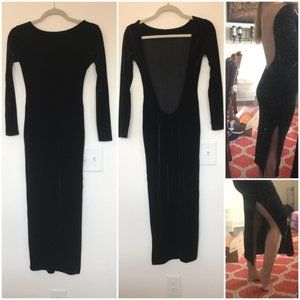 Gorgeous Velvet Backless Dress